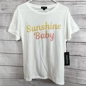 WILDFOX  Womens Short Sleeve "Sunshine Baby"  Graphic Tee Sz M